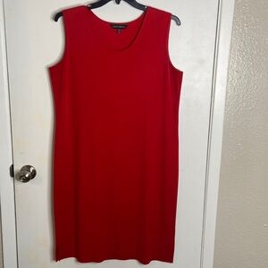 Ming Wang Red Sleeveless Dress
